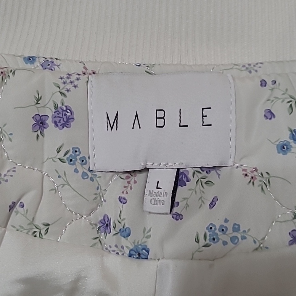 Mable Quilted Floral Oversized Bomber Jacket size Large - Picture 7 of 13